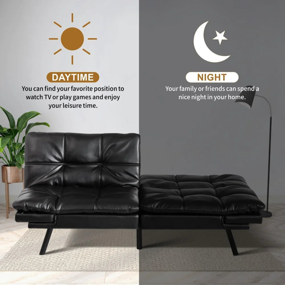 Ljustra Convertible Memory Foam Sofa Bed Modern Futon Couch