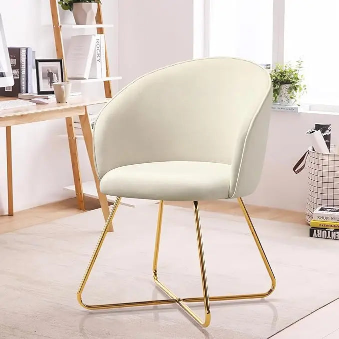 Velvet Vanity Chair Modern Accent Stool Upholstered Makeup Chair