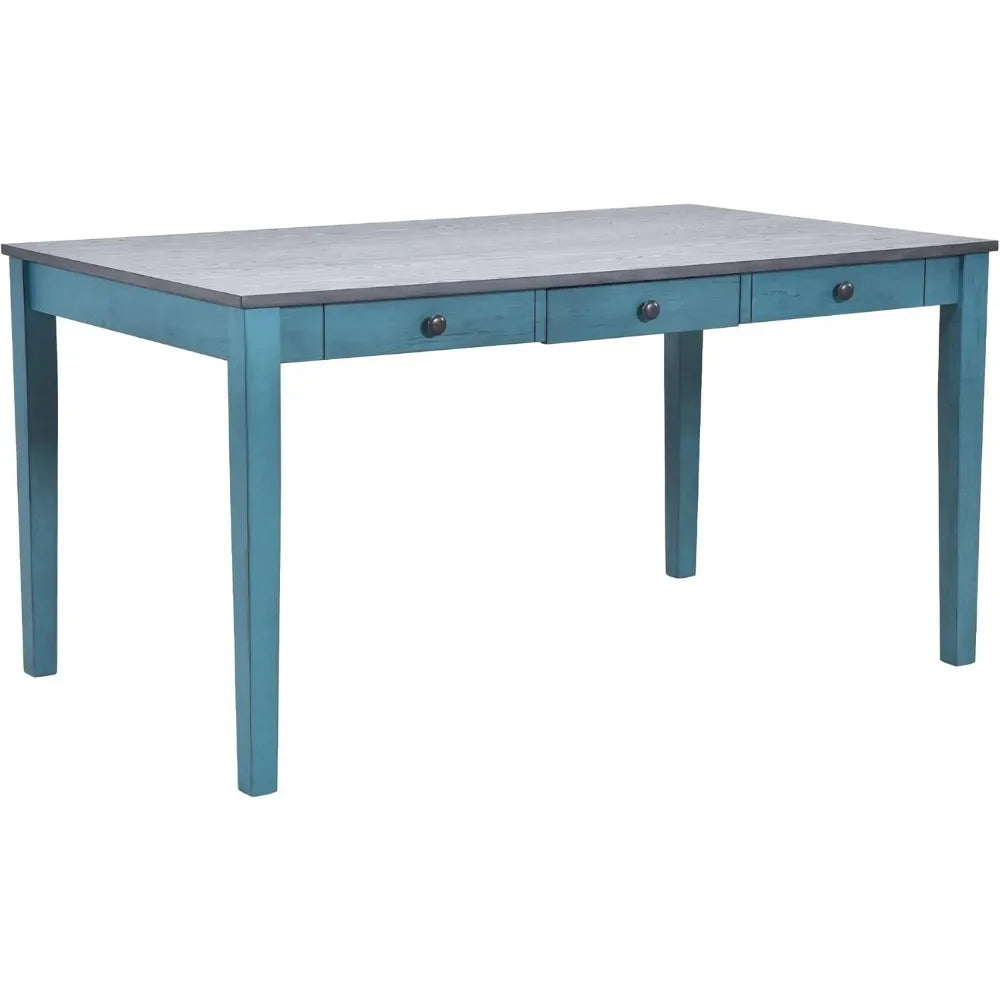 6 Piece Kitchen Table Set with Bench and Chairs Farmhouse Dining Set