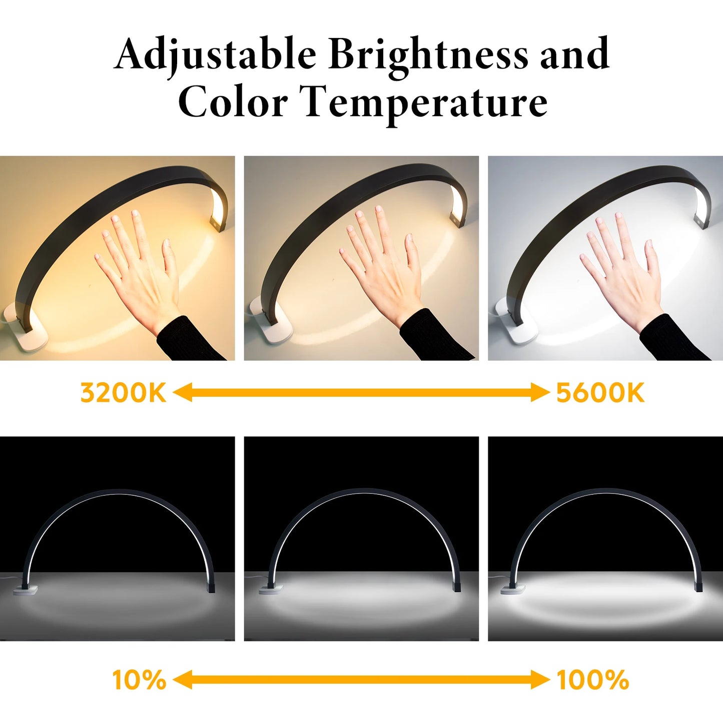 Fosoto Half-moon LED Video Light for Beauty Salon Tattoo Eyelash Work