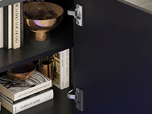 Modern 70 Inch TV Stand with LED Lights High Gloss Entertainment Center