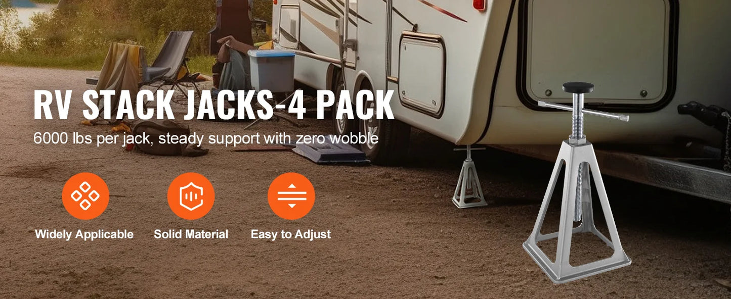 Ljustra 4 Pack RV Stabilizer Jack 6000 Lbs Leveling Jacks for Trailer