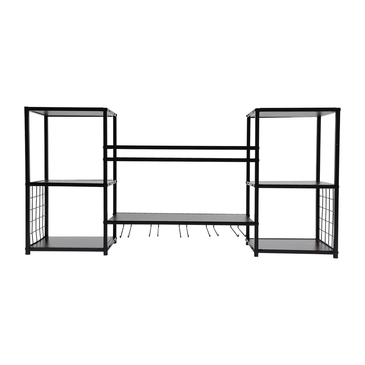 Durable MDF Iron Wine Rack 5 Shelves Stylish Storage Solution