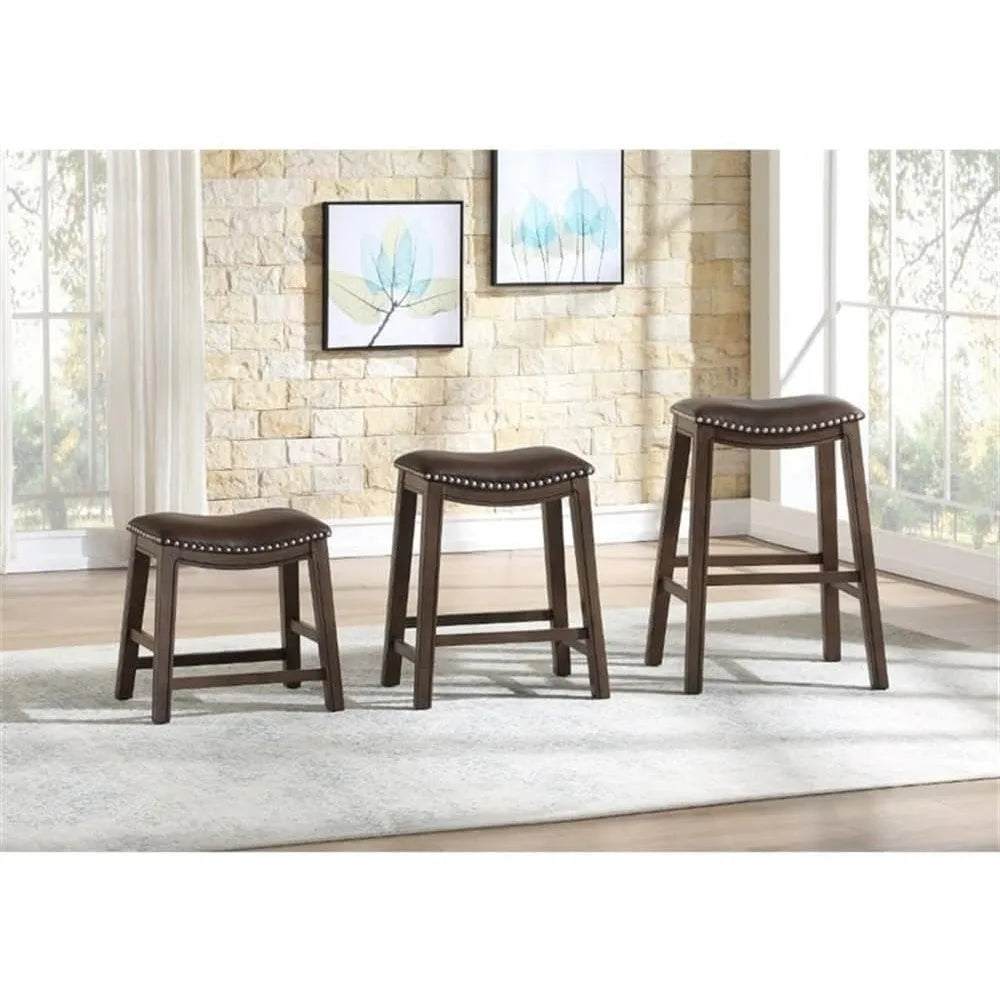 Ljustra Ordway Saddle Seat Bar Height Stool 30 inch Modern Wood Design