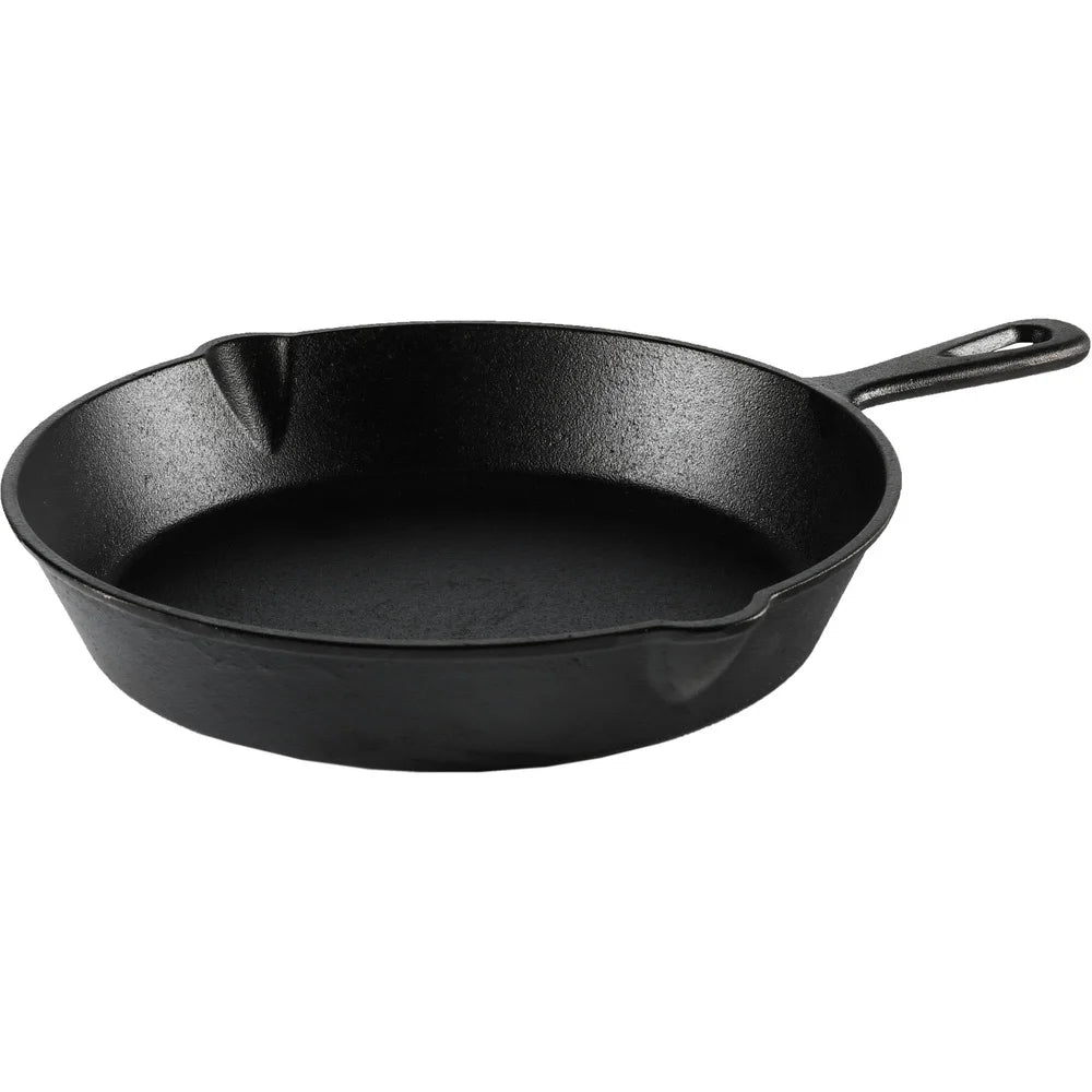 Pre-Seasoned Cast Iron Skillet Nonstick Cooking Durable Campfire Essential