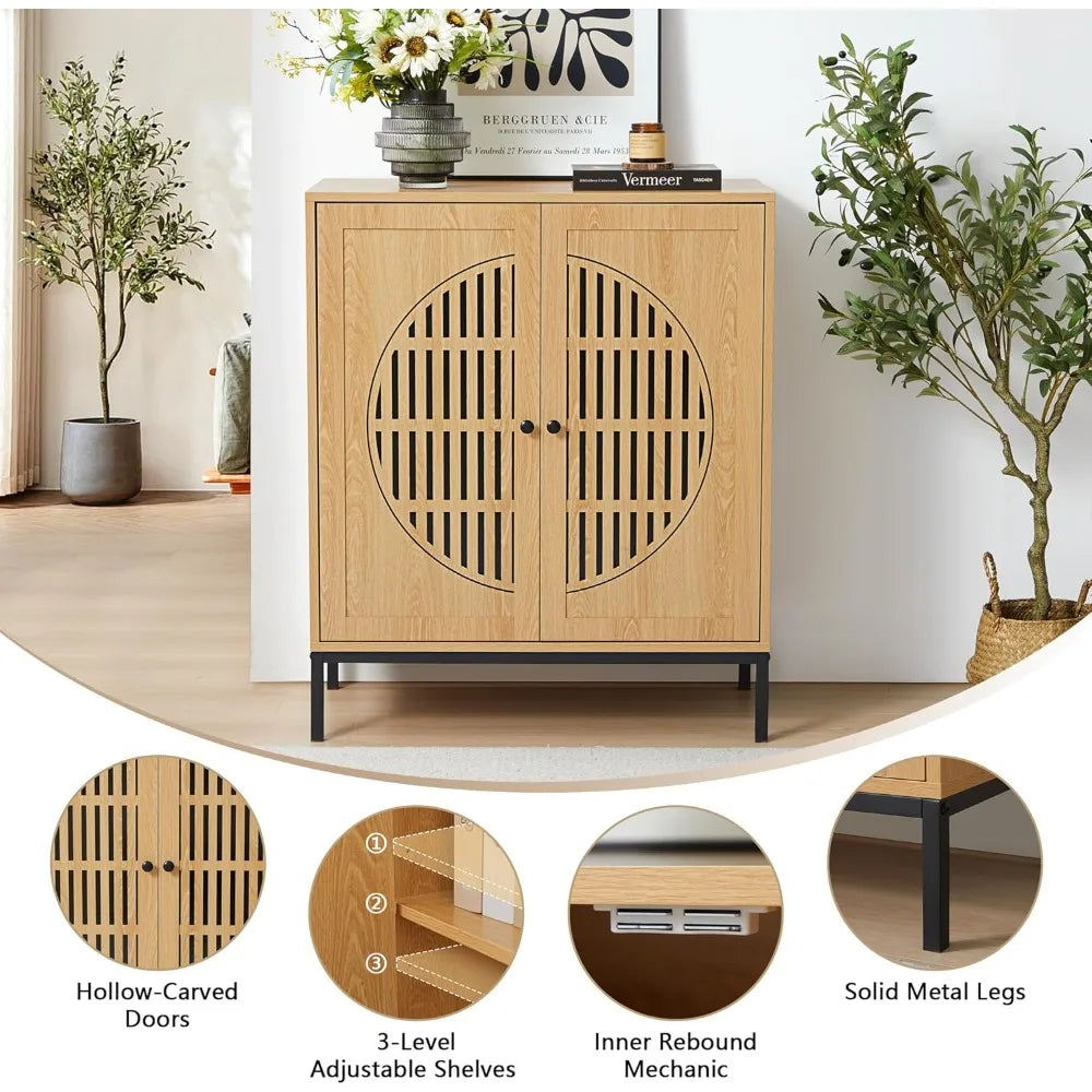 Sideboard Buffet Cabinet Storage Farmhouse 2 Doors Accent Console