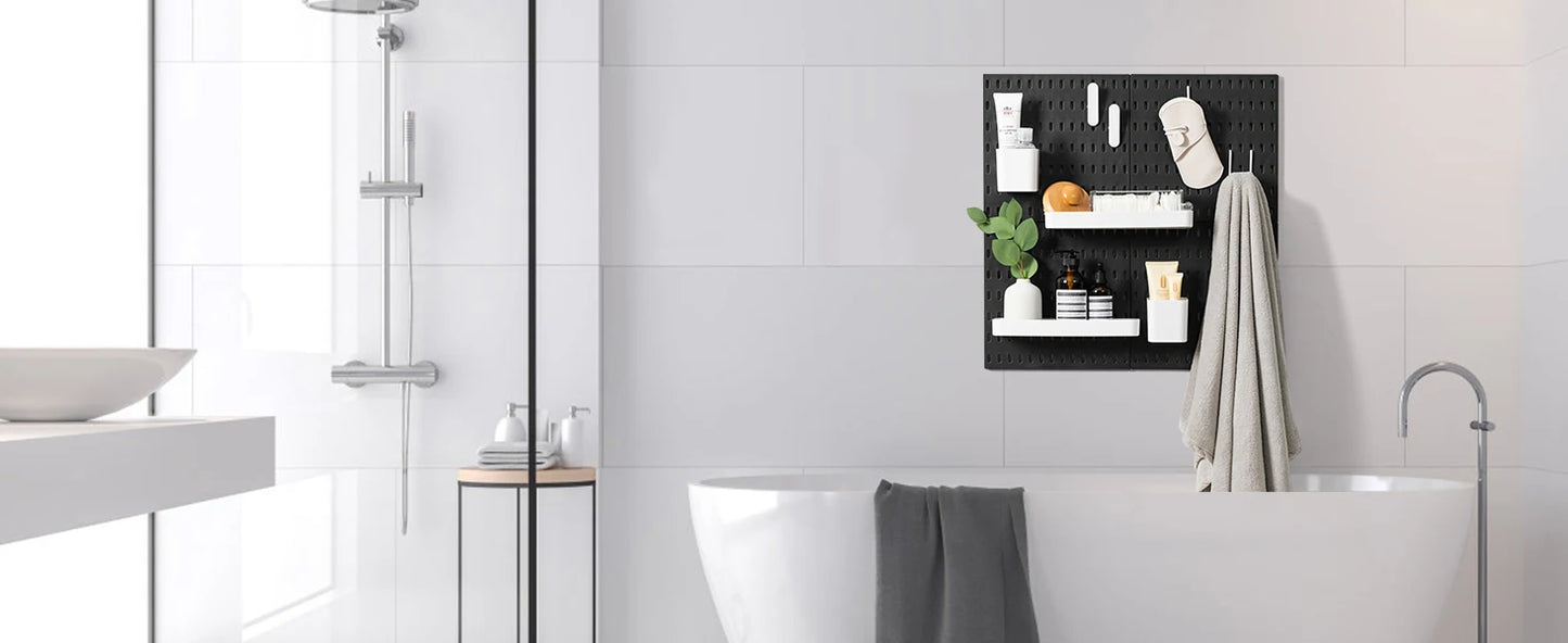 Deli 4pcs 22x22 Wall Organizer Kit with 17 Accessories for Storage