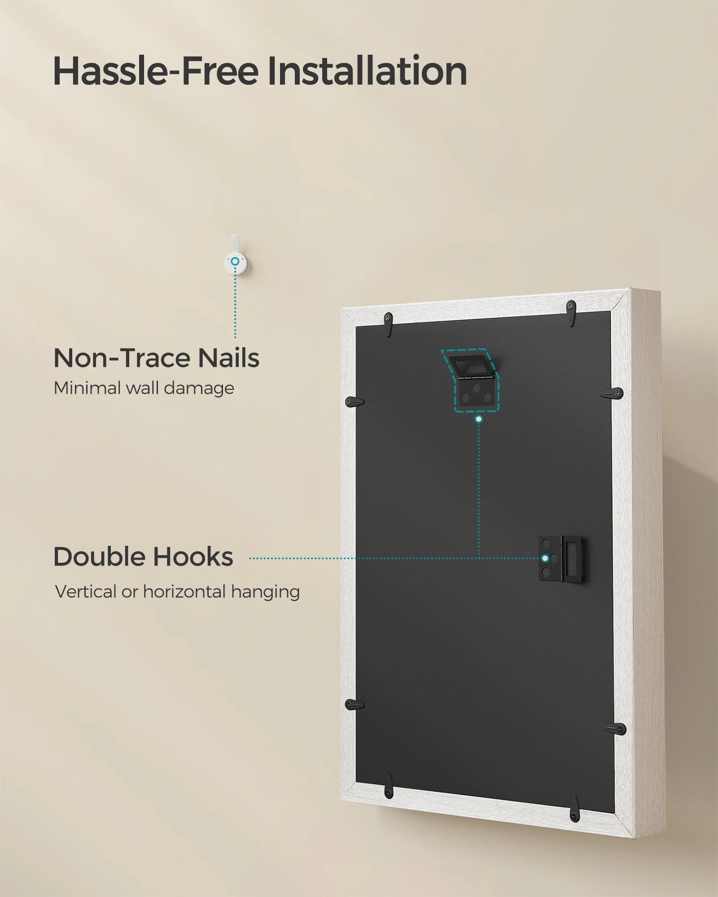 Ljustra Shadow Box Frame Set of 2 Memory Display Case for Desk Wall Decor
