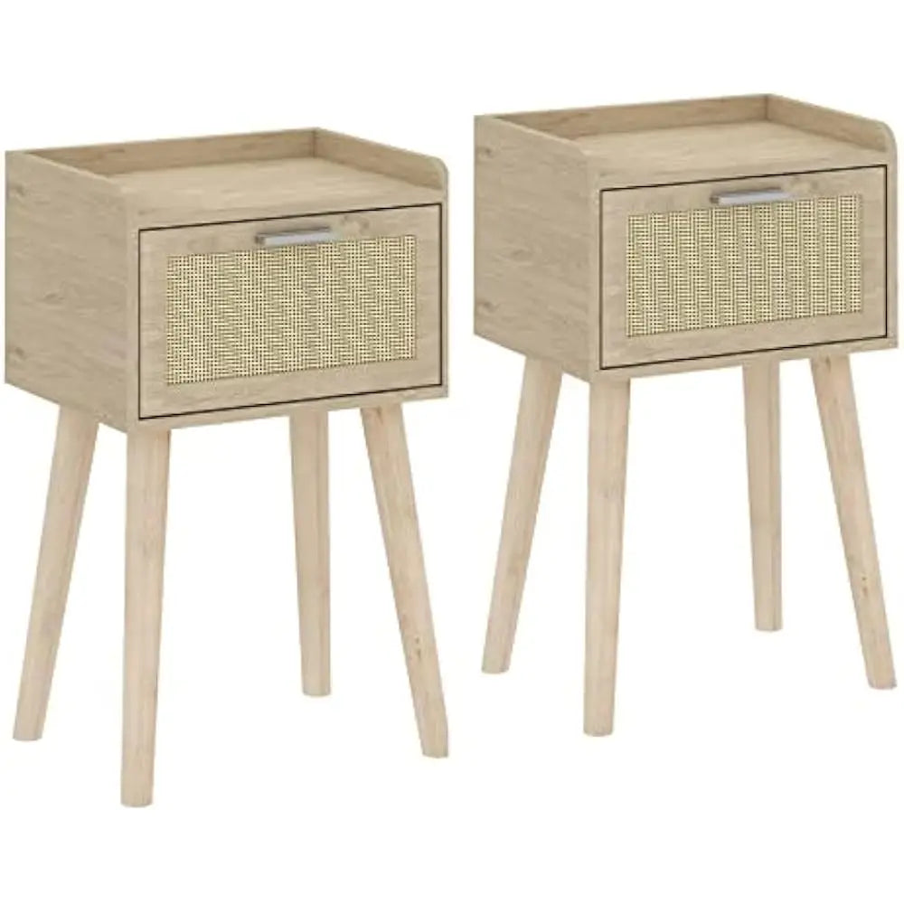 Nightstands Set of 2 Small Side Tables End Tables for Bedroom Storage