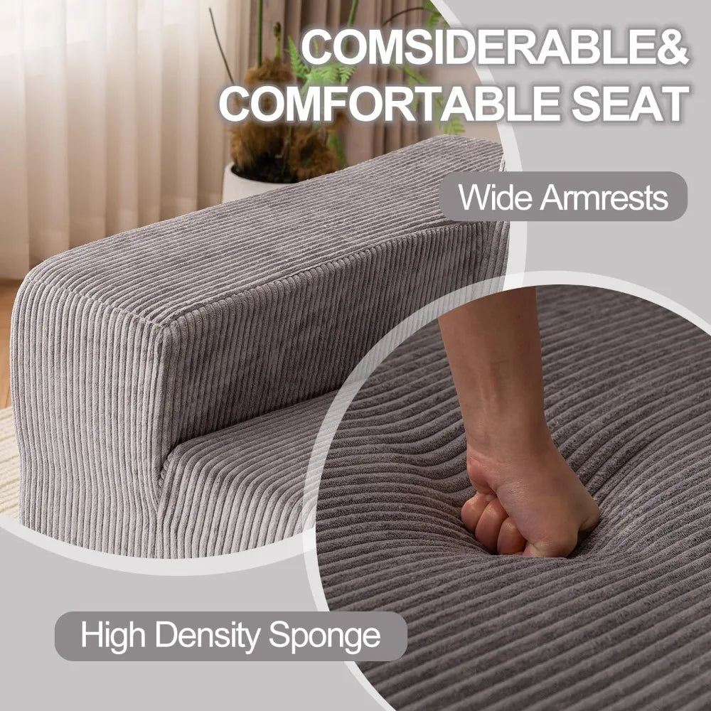 Modern Cloud Sectional Sofa 83.5" L-shaped Modular Couch