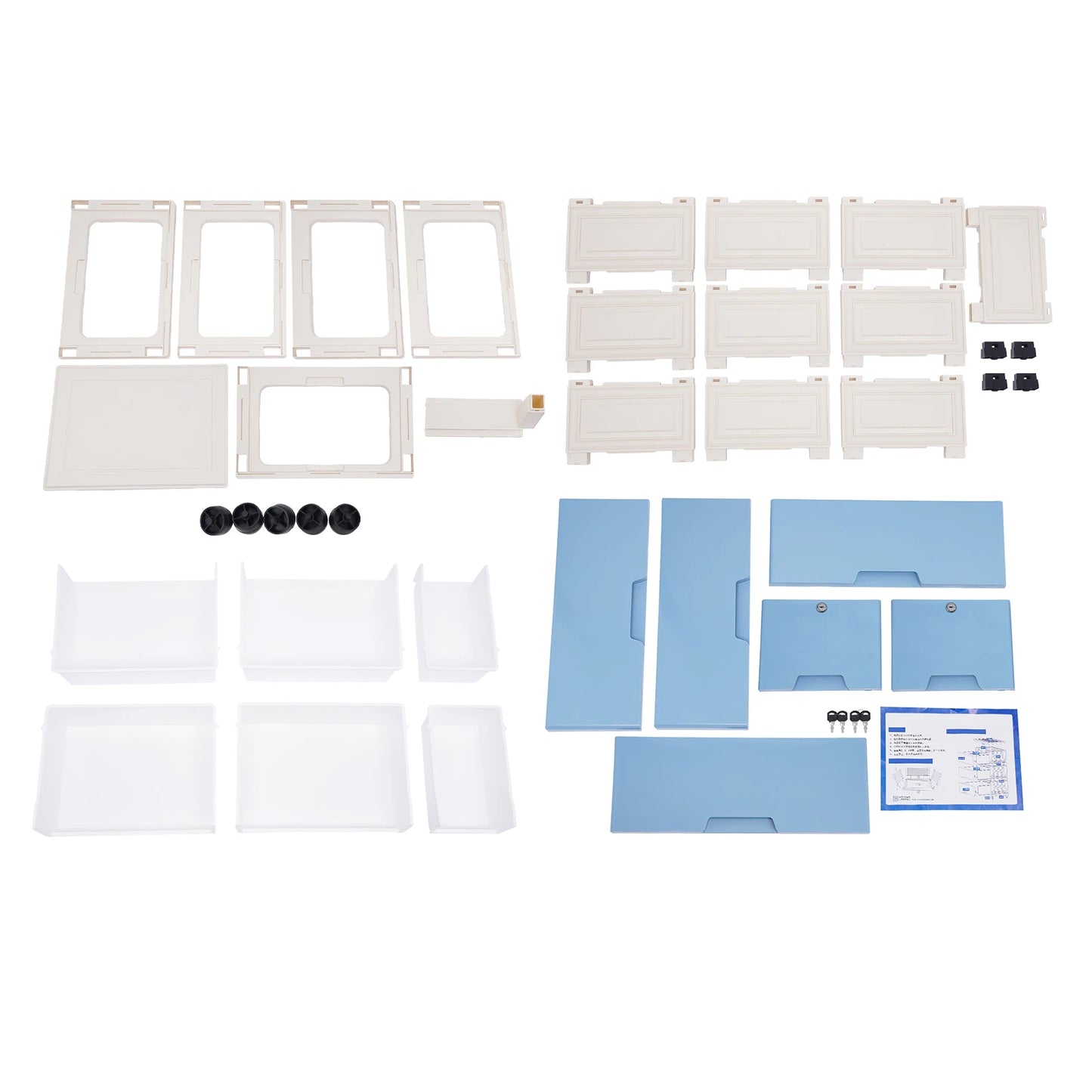 Ljustra 6 Drawer Plastic Cabinet with Wheels and Lock for Organizing