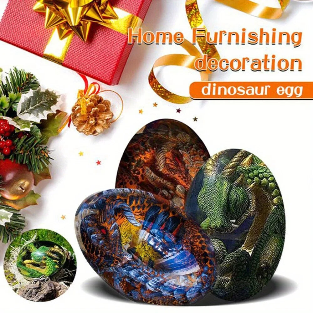 Crystal Transparent Resin Dragon Egg Lava Dinosaur Souvenir Decor