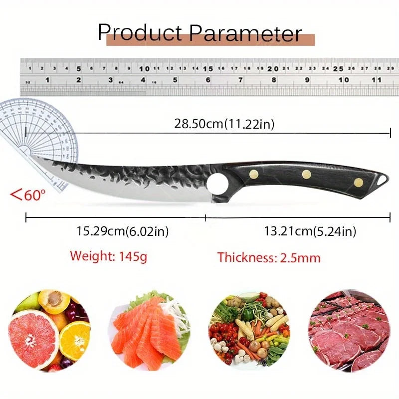 Ljustra High Carbon Steel Boning Knife Professional Cooking BBQ Knife