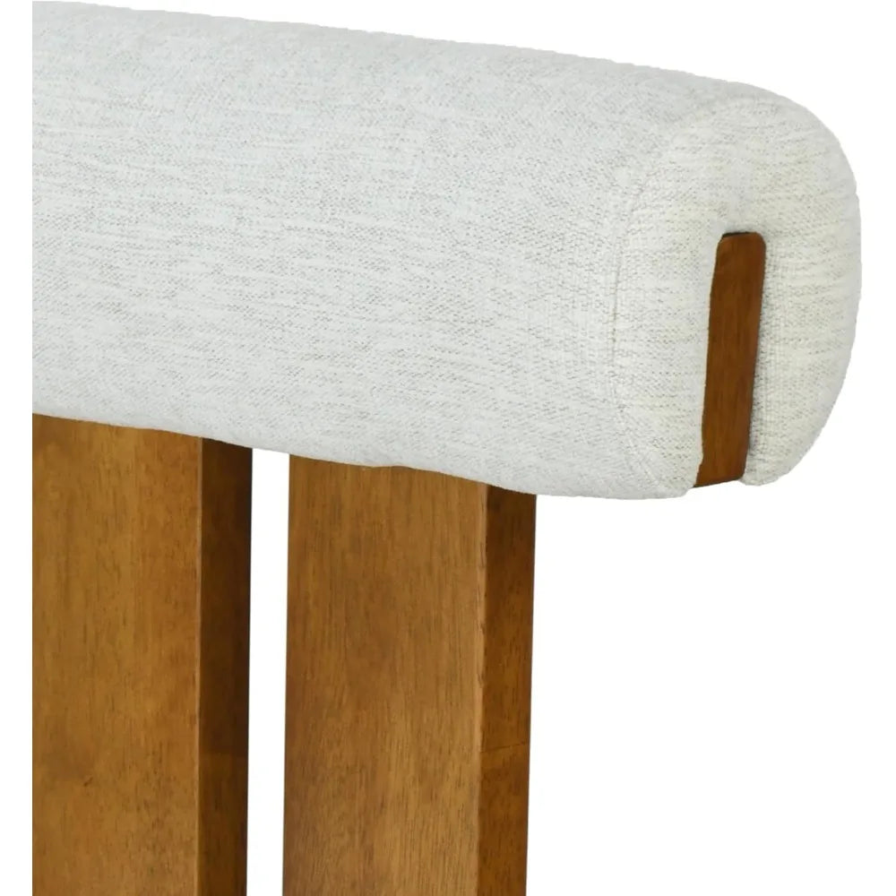 Set of 2 Wood Upholstered Barstools Mid-Back Modern Counter Stools
