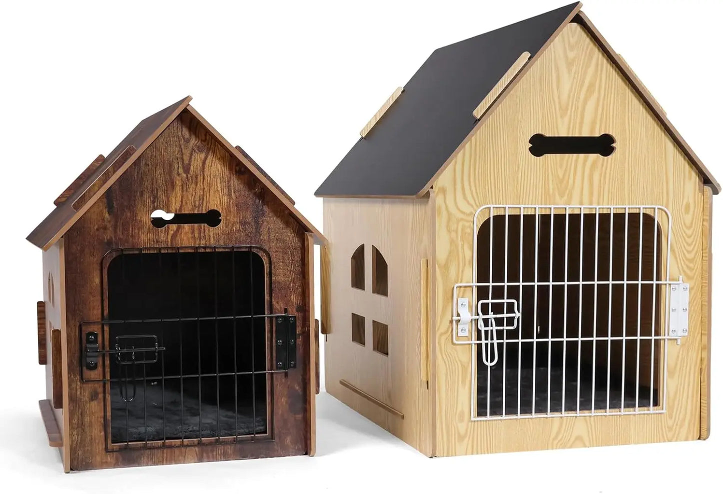 Cozy Wooden Indoor Dog House for Small Dogs and Cats with Air Vents