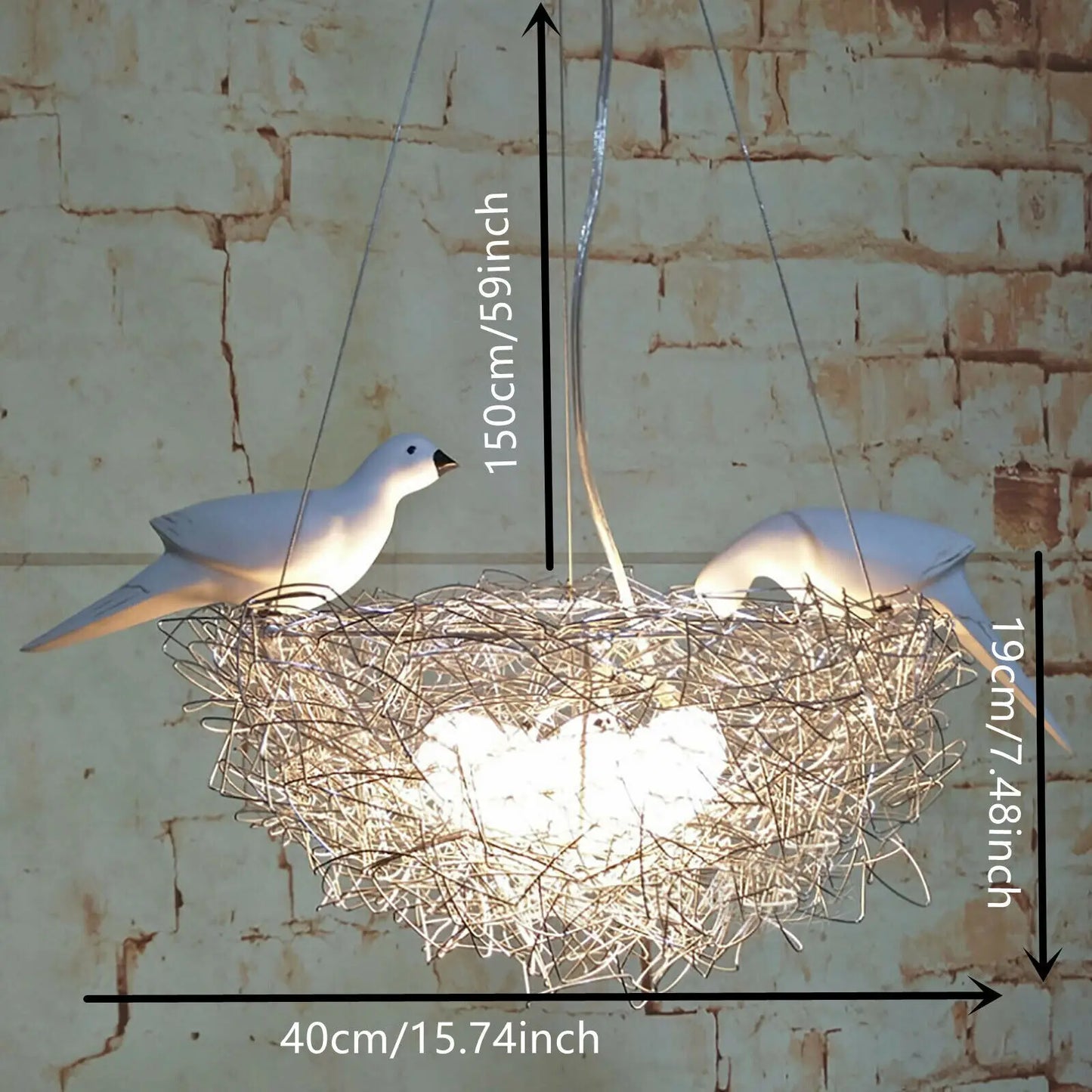 Modern LED Ceiling Light Pendant Lamp Bird's Nest Chandelier