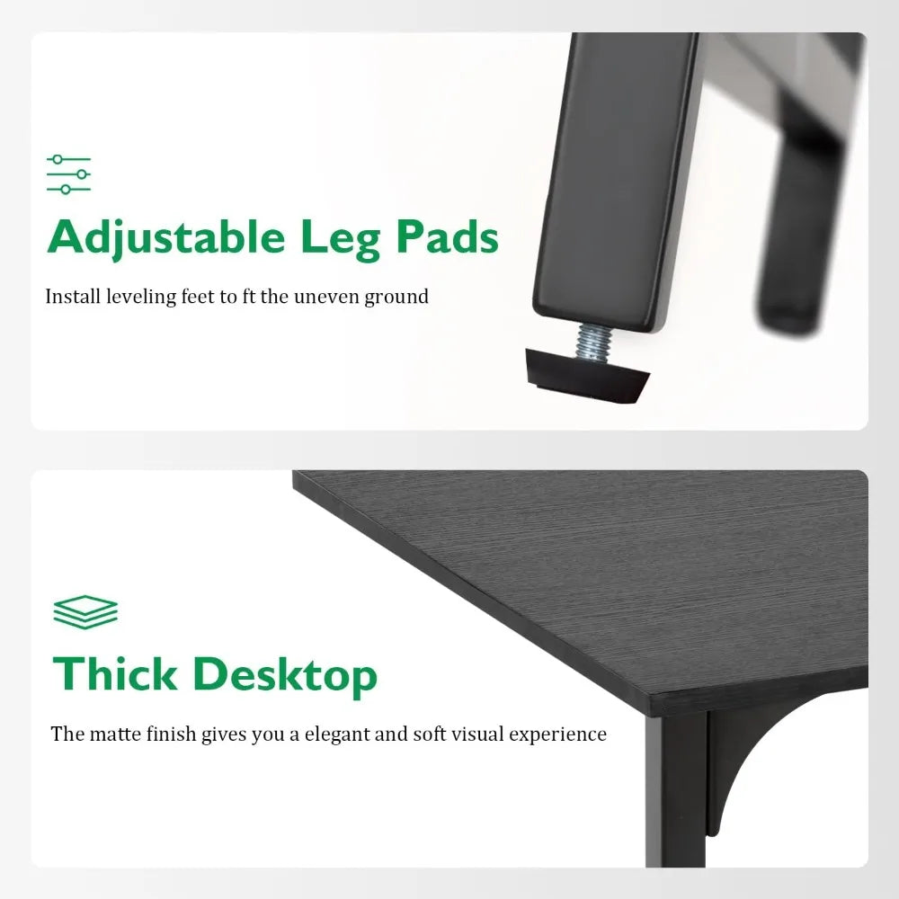 Ljustra 32 Inch Home Office Desk and Chair Set Ergonomic Adjustable