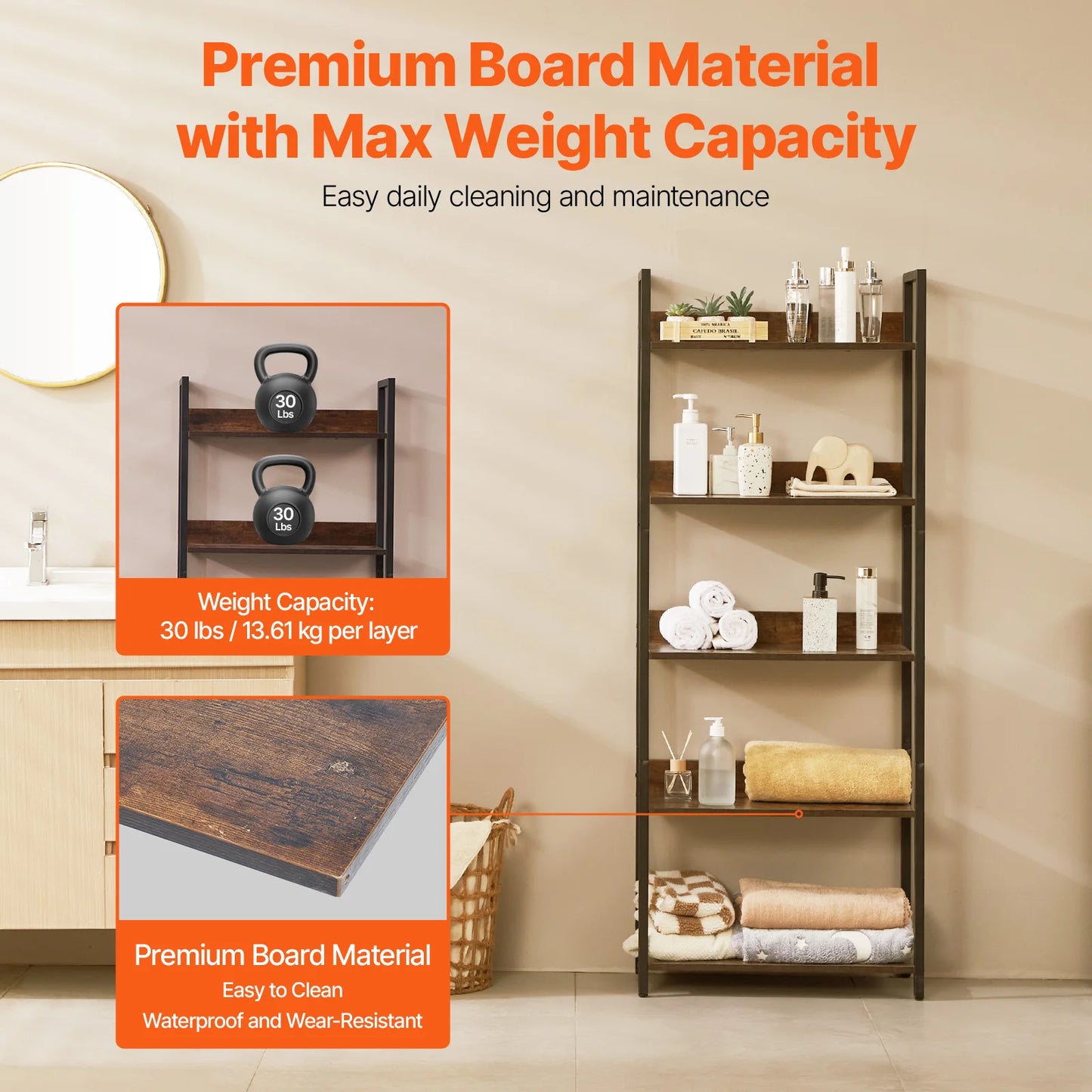 Ljustra Industrial Metal Bookshelf 3-14-Tier Open Storage Bookcase