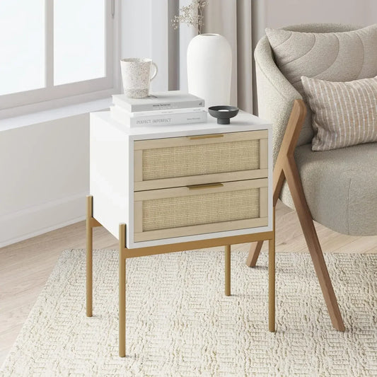 Andrew Nightstand Mid-Century Modern Bedside Table with Storage Drawer