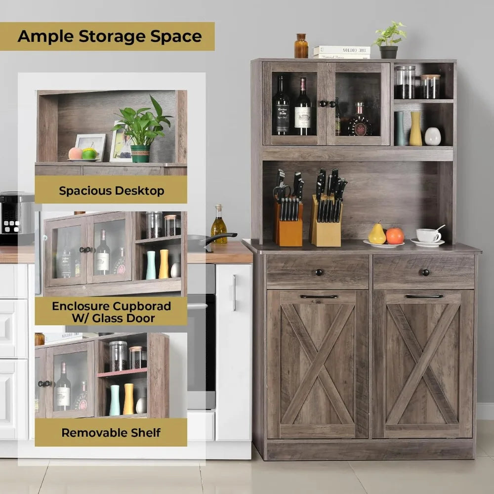 Dual Tilt Out Trash Storage Cabinet Kitchen Sideboard Cupboard