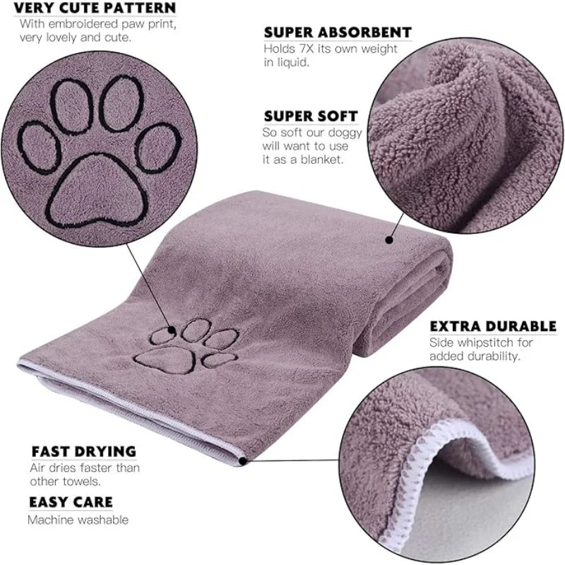 Microfiber Pet Absorbent Towels Super Absorbent Soft Essential for Bathing