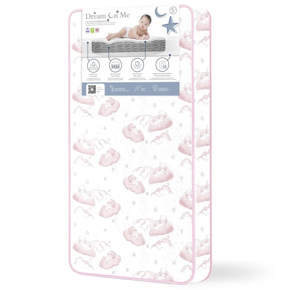 Ljustra Lightweight Crib Toddler Bed Mattress Waterproof Hypoallergenic 5 Inch