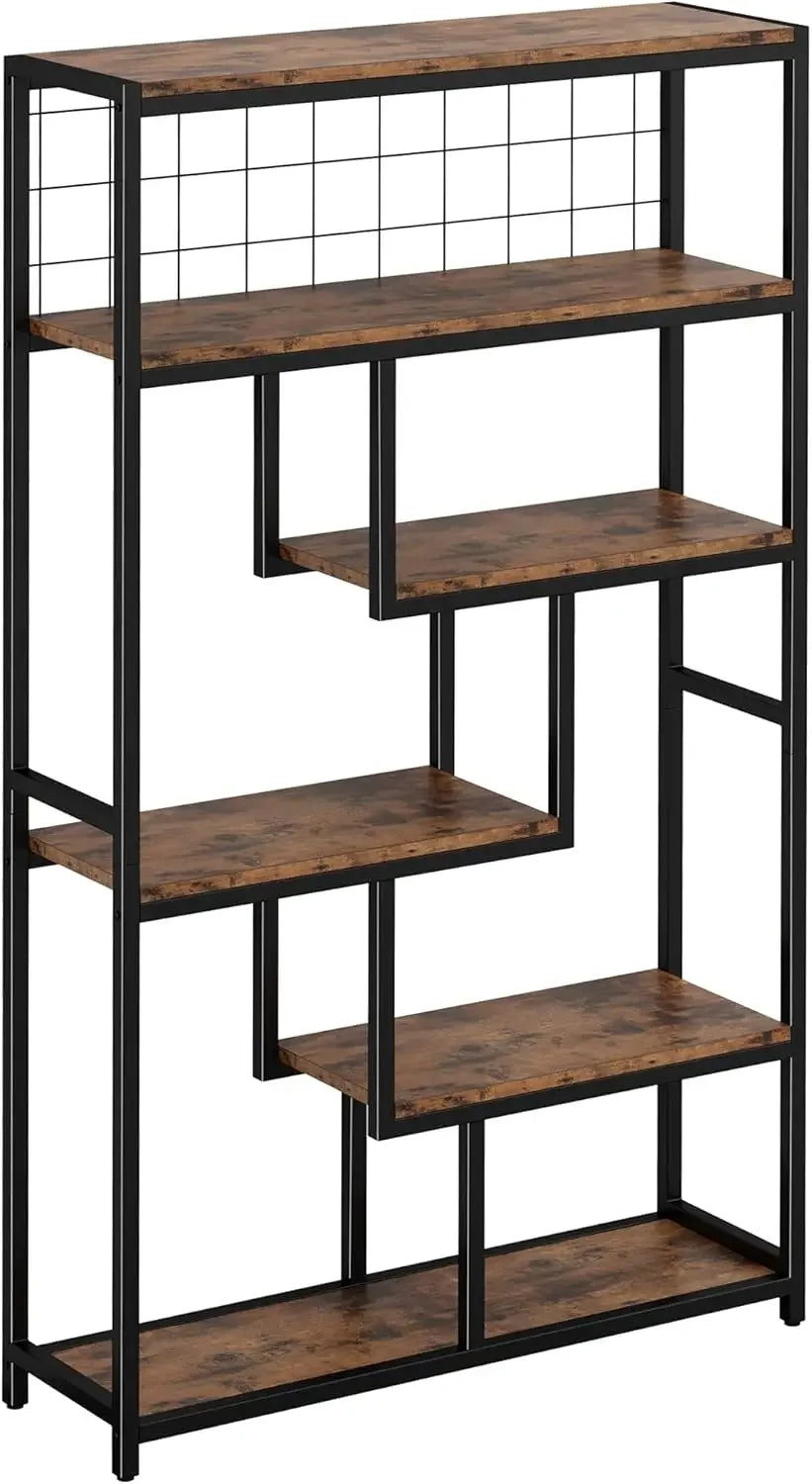 Ljustra 6 Tier Industrial Bookshelf Heavy Duty Storage Etagere