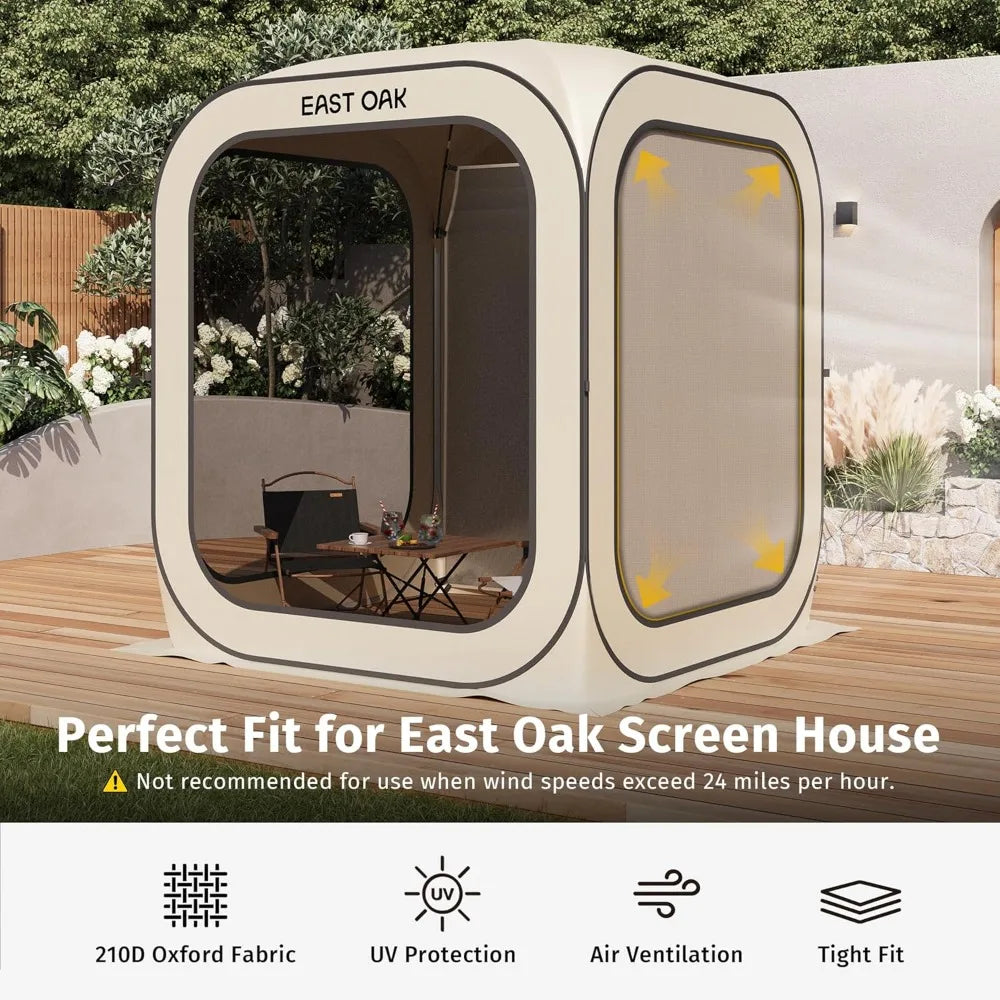 Ljustra EAST OAK Sun Shade Sail Canopy Cover 6x6 FT UPF 50+