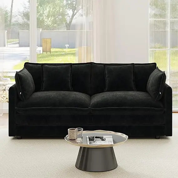 Modular Sectional Sofa Loveseat Chenille Cloud Couch with Pillows