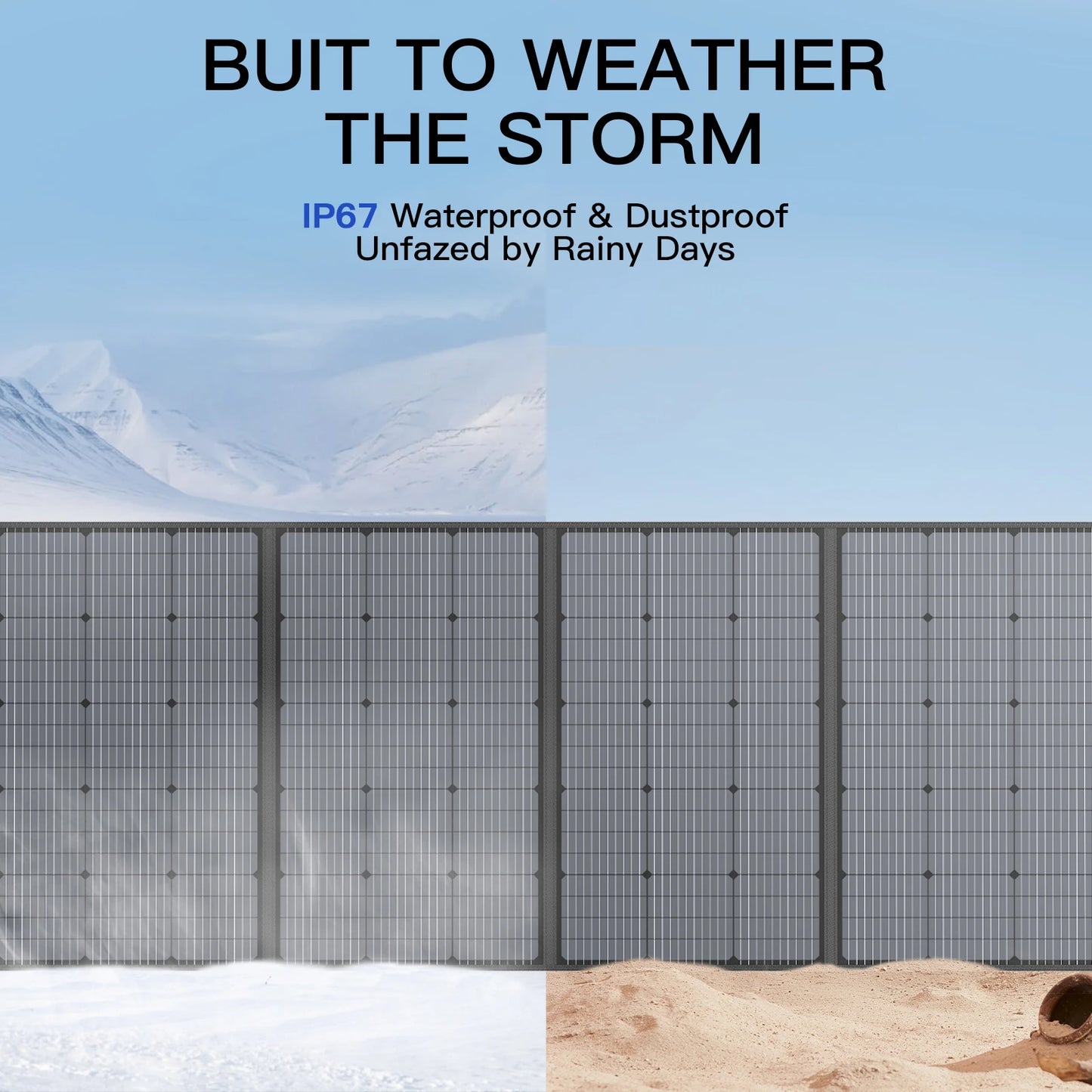 Ljustra 400W Portable Solar Panel Foldable Outdoor Activities IP67 Waterproof