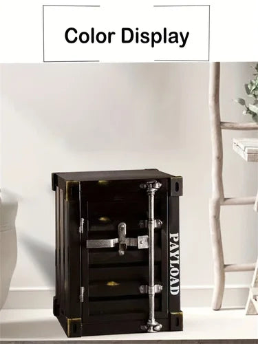 Ljustra Industrial Style Coffee Table Small Storage Nightstand Cabinet