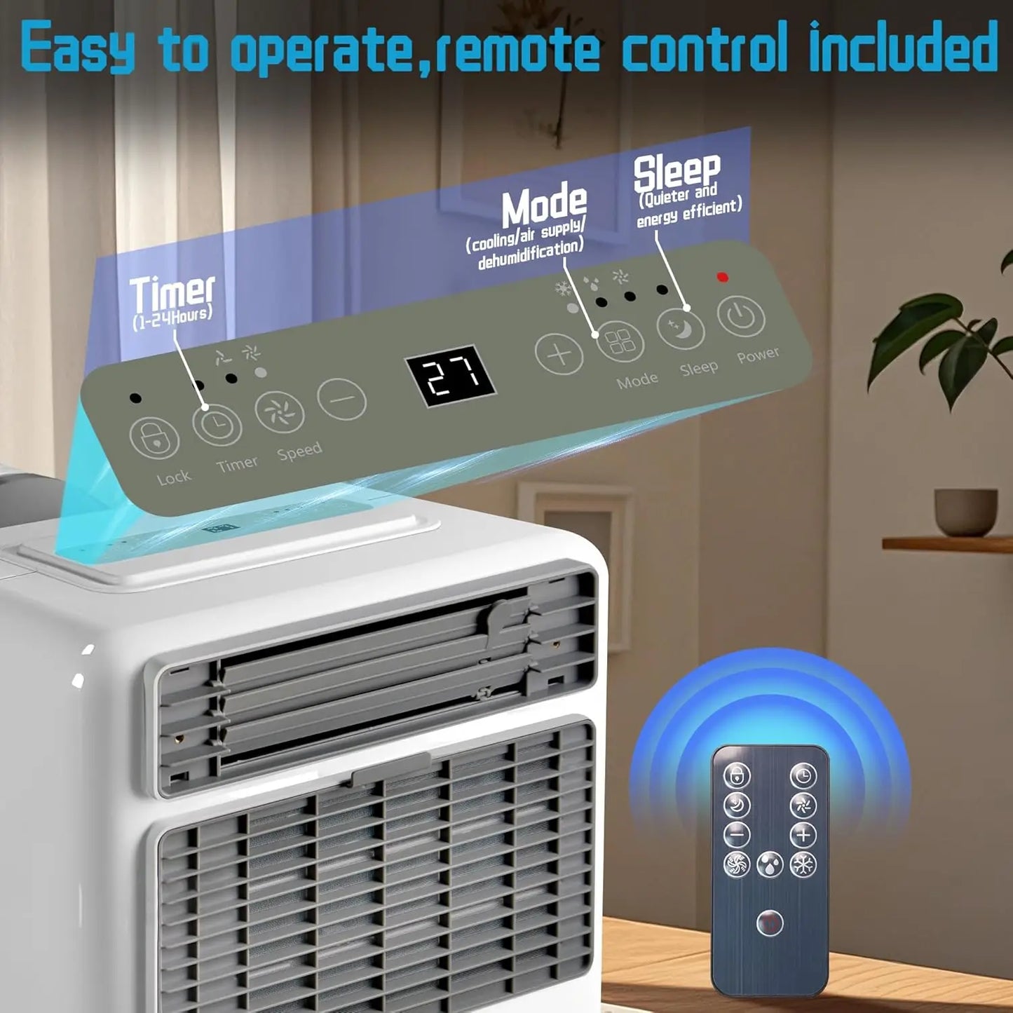 Portable Air Conditioner Camping 3300BTU Fast Cooling 60°F Tent RV