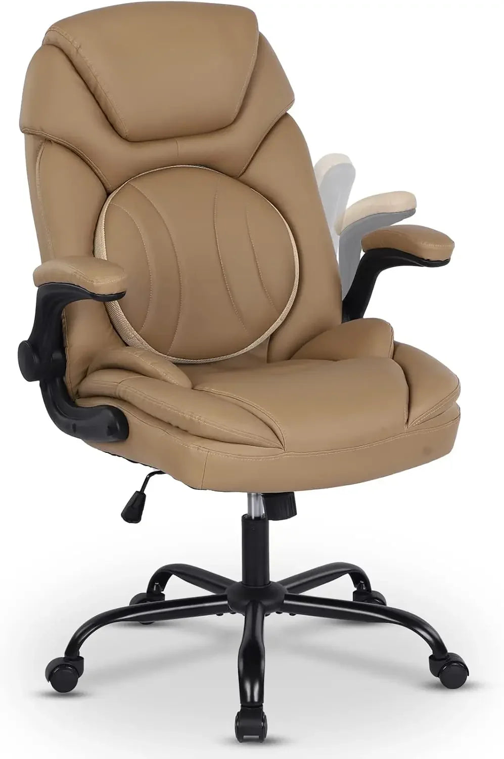 Executive Cross Legged Office Chair with Lumbar Support and Rocking Motion