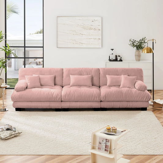 Premium 3 Seat Modular Sectional Sofa Deep Seat Chenille Couch