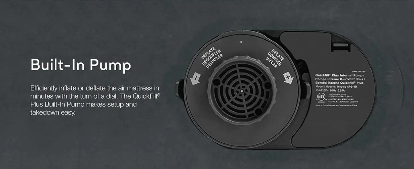 Ljustra 22in Queen Comfort Plush High-Rise Inflatable Air Mattress