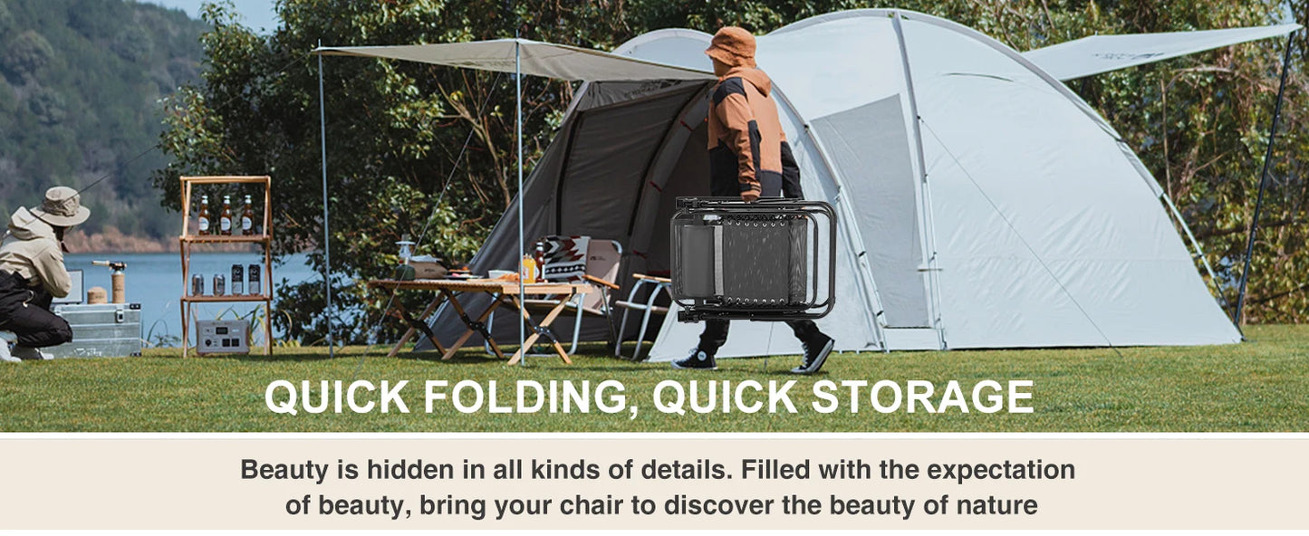 Portable Zero Gravity Recliner Camping Lounge Chair Set of 2