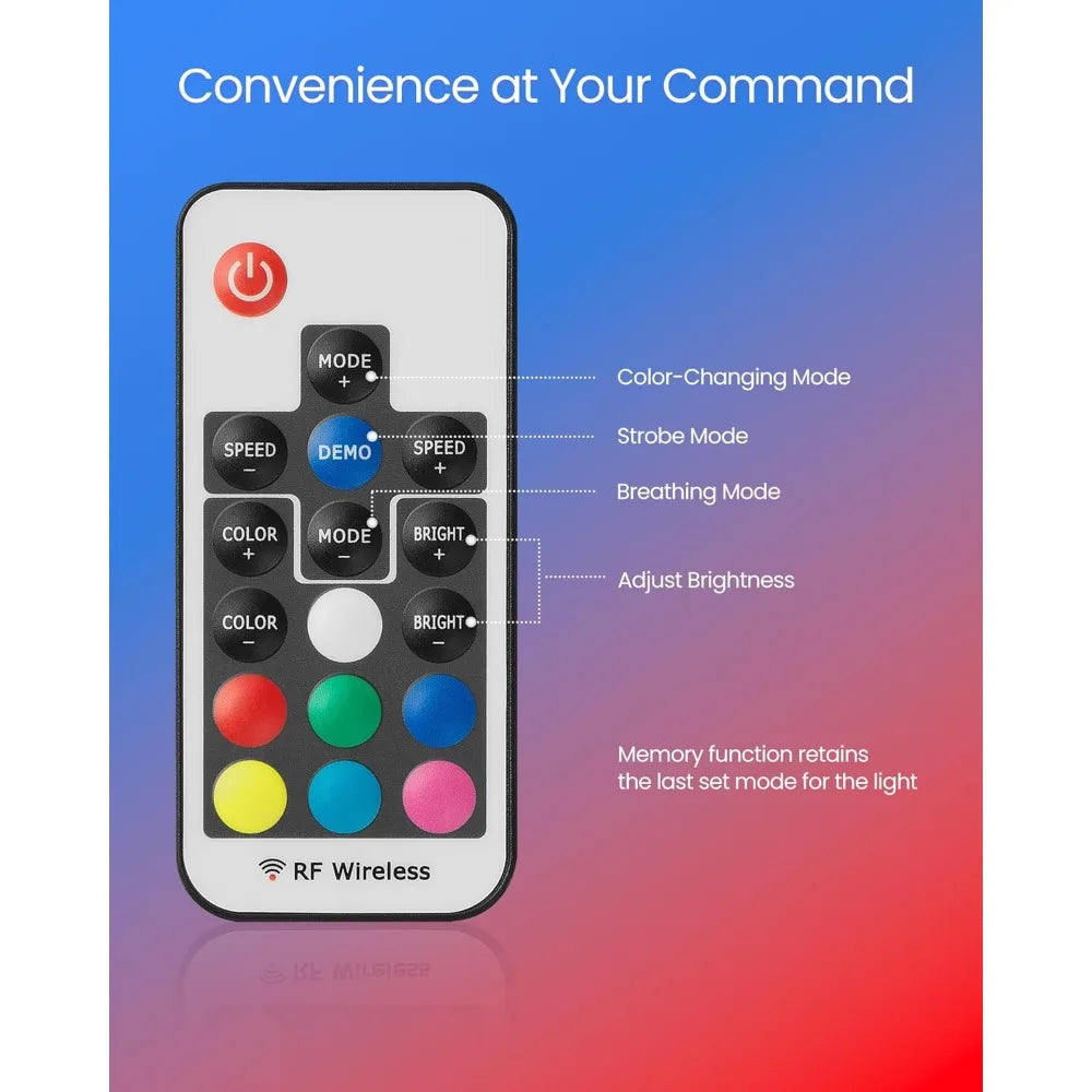 TV Stand with Power Outlets LED Lights for TVs up to 75 Inches