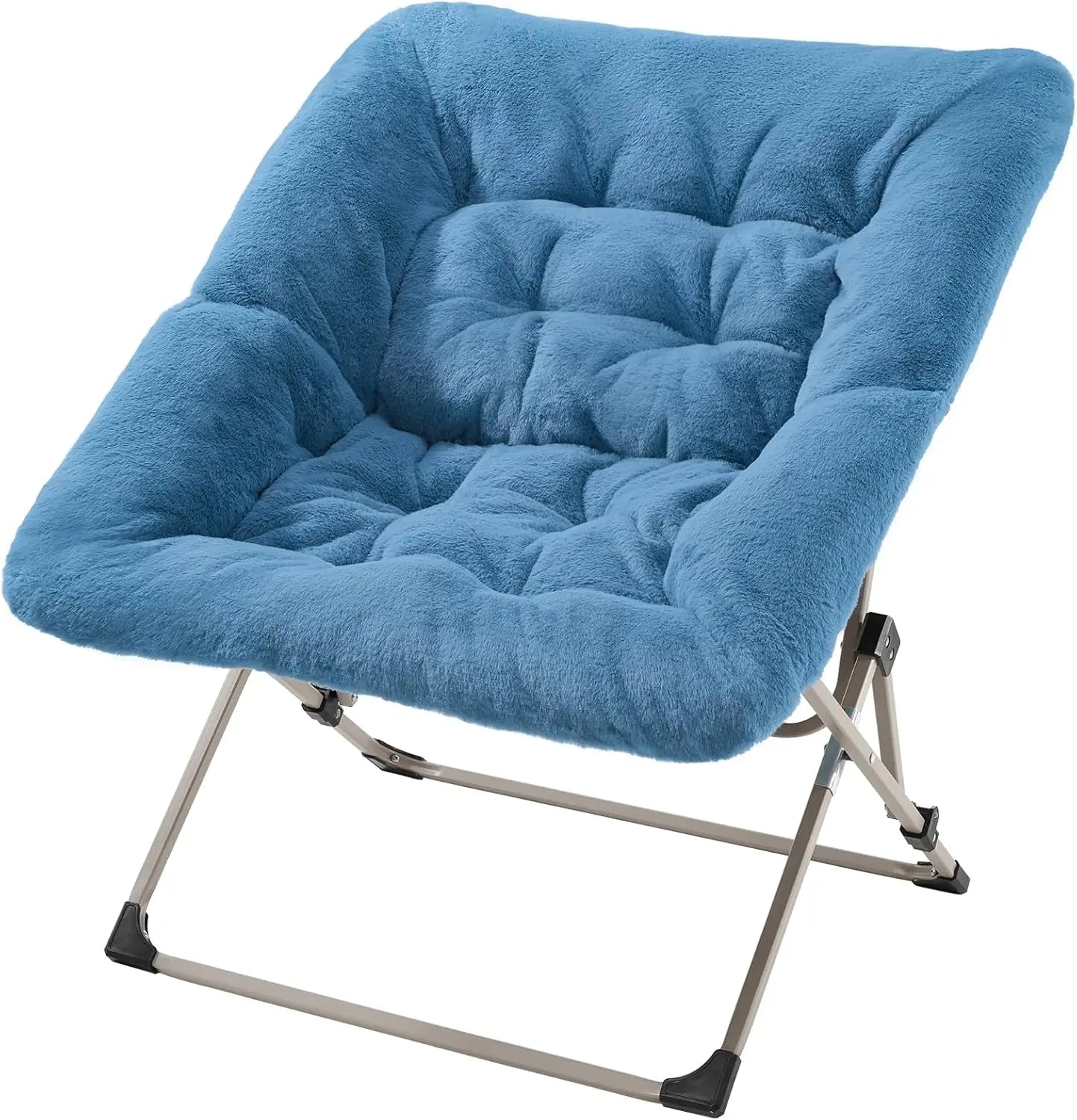 Comfy Faux Fur Folding Lounge Chair for Bedroom Living Room Dorms