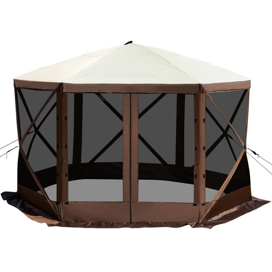 Ljustra Pop-up Camping Gazebo Tent 12' x 12' 10' x 10' Canopy Shelter