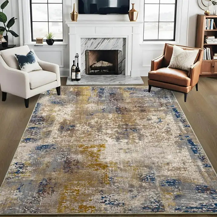 Modern Abstract Fluffy Area Rug for Living Room Bedroom Home Decor