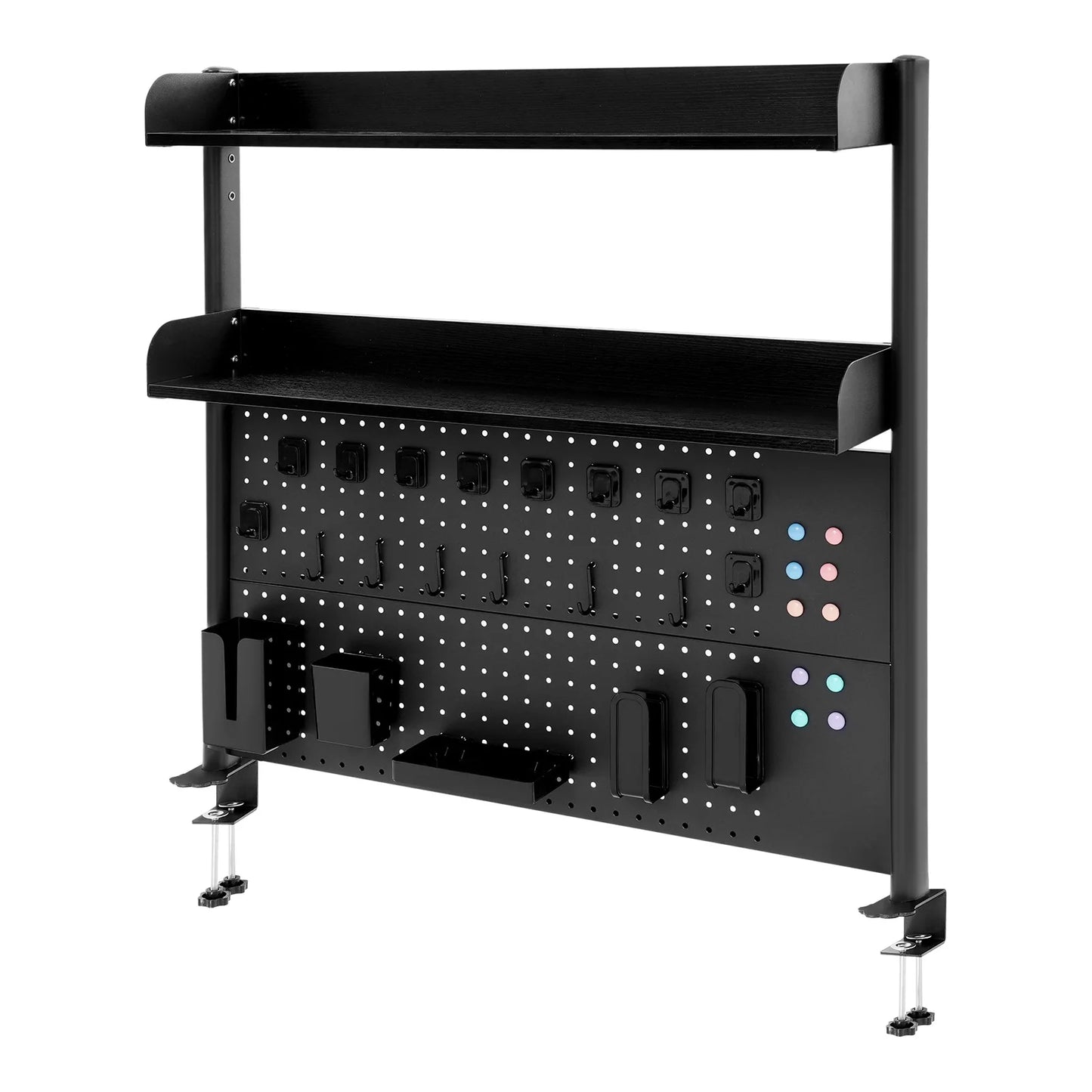 Desktop Bookshelf Clip-on Desk Organizer Modern Metal Storage Solution