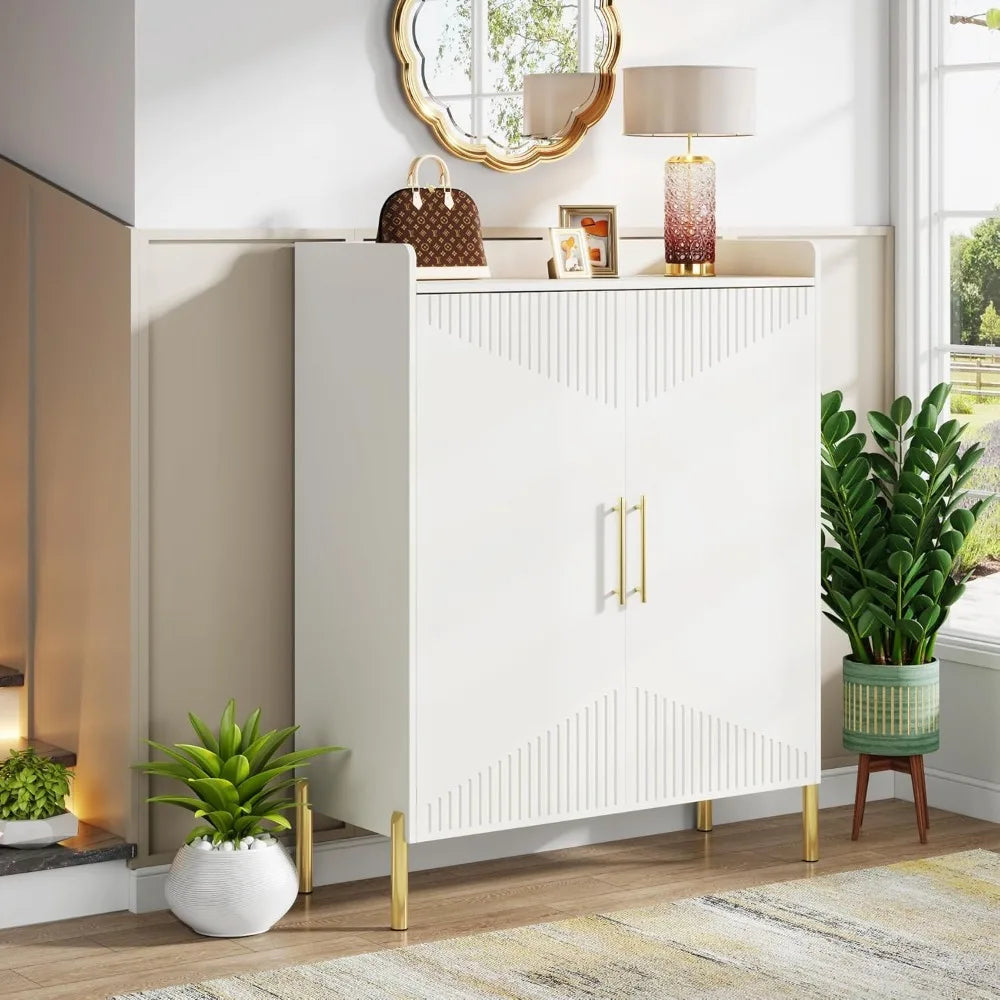 Large Shoe Cabinet 6-Tier Entryway Storage Organizer Modern Furniture