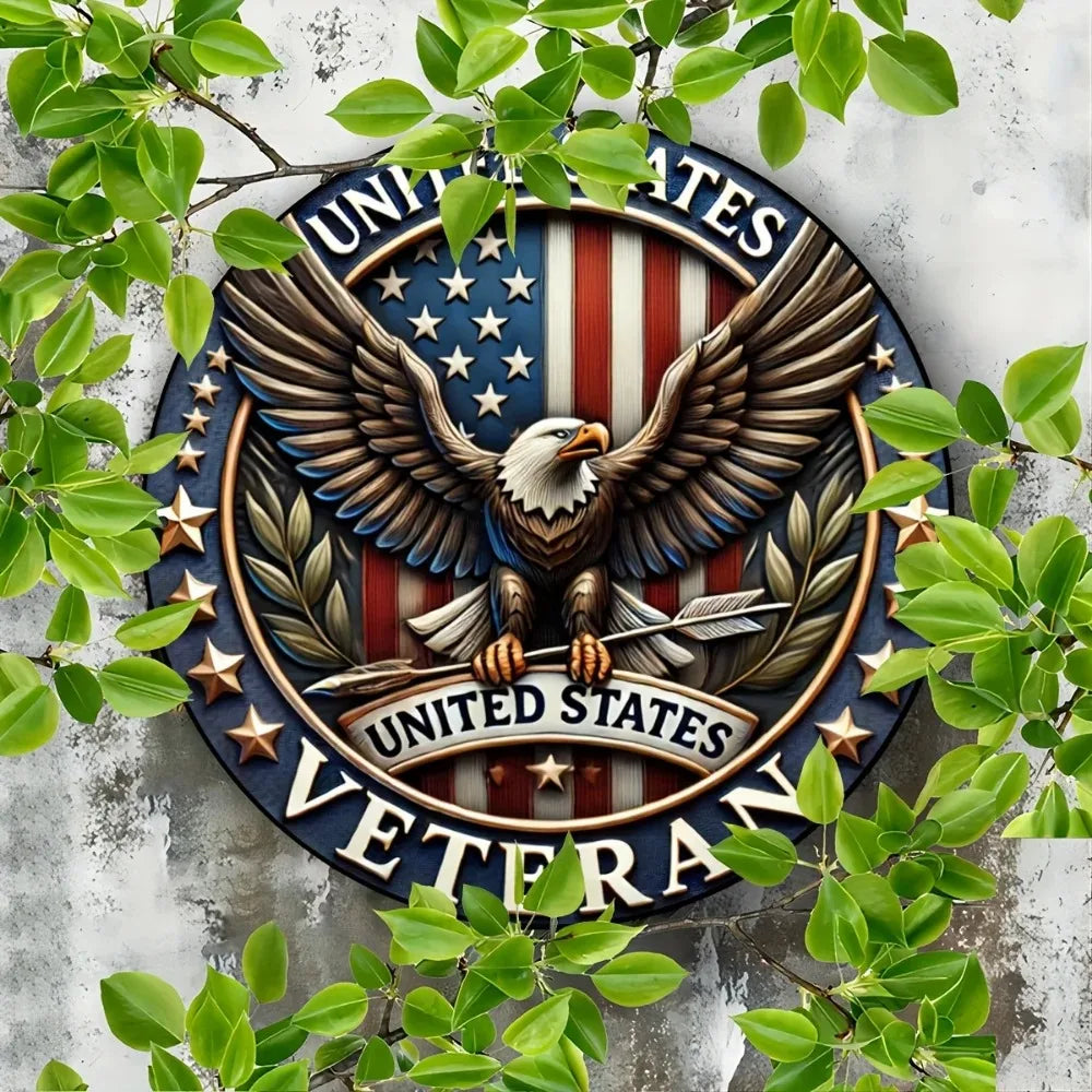 Ljustra Vintage Honor Standoff Art Rustic Wall Decor Veterans Sign