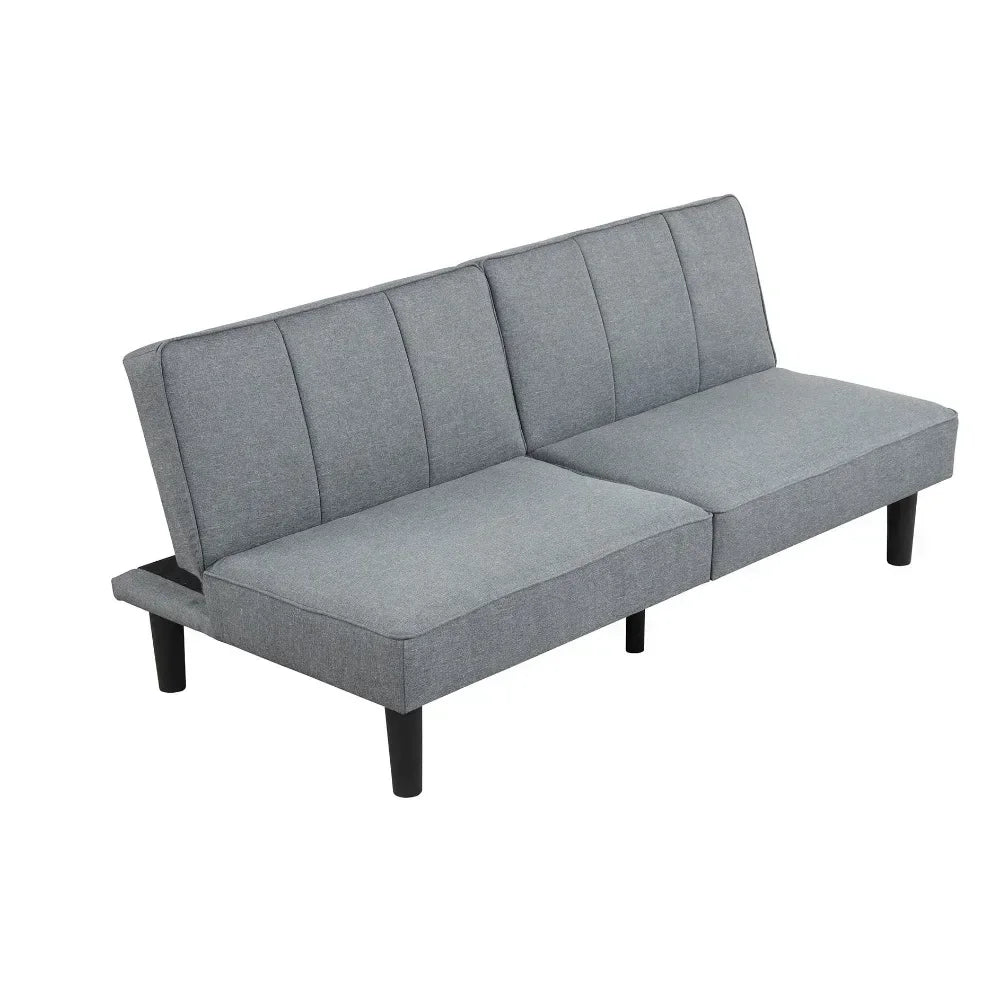 Ljustra Sofa Bed Senior 66" Modern Gray Linen Upholstery Sofa