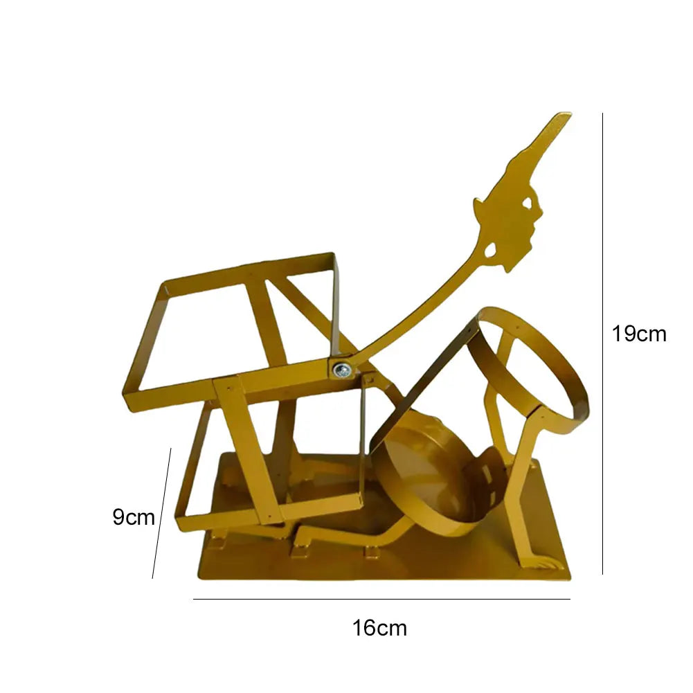 Retro Skull Skeleton Wine Holder Steampunk Bar Decor Bottle Stand