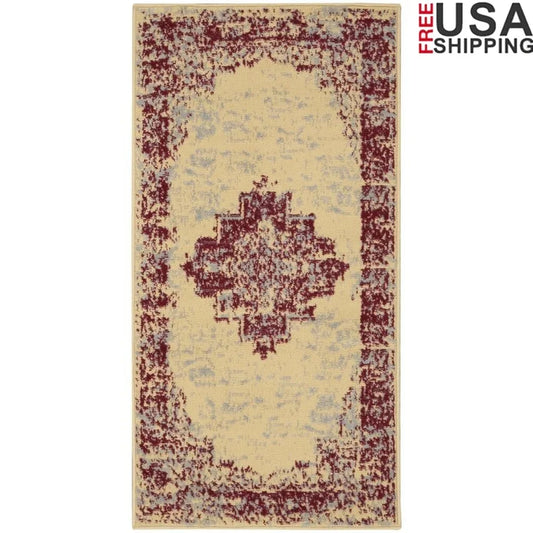 Grafix Medallion Area Rug Traditional Persian Style Indoor Low Pile