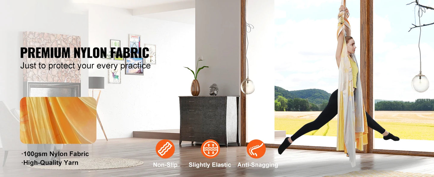 Ljustra Aerial Yoga Hammock Swing 5.5 Yards Full Rigging Hardware Fitness