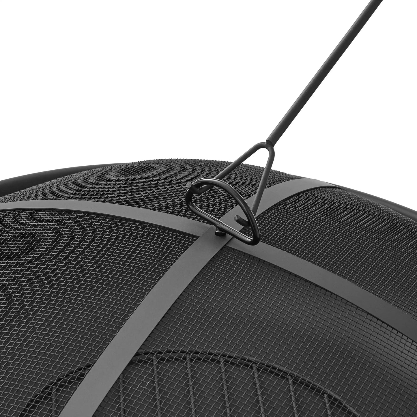 28 Inch Round Wood Burning Fire Pit Outdoor Steel Frame Backyard Patio