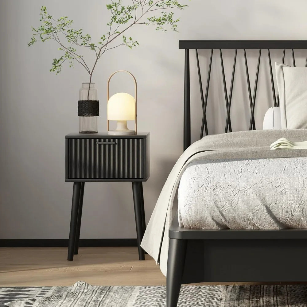 Nightstands Set of 2 Small Side Tables End Tables for Bedroom Storage