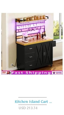 LED TV Stand Entertainment Center Media Console RGB Light Remote Control